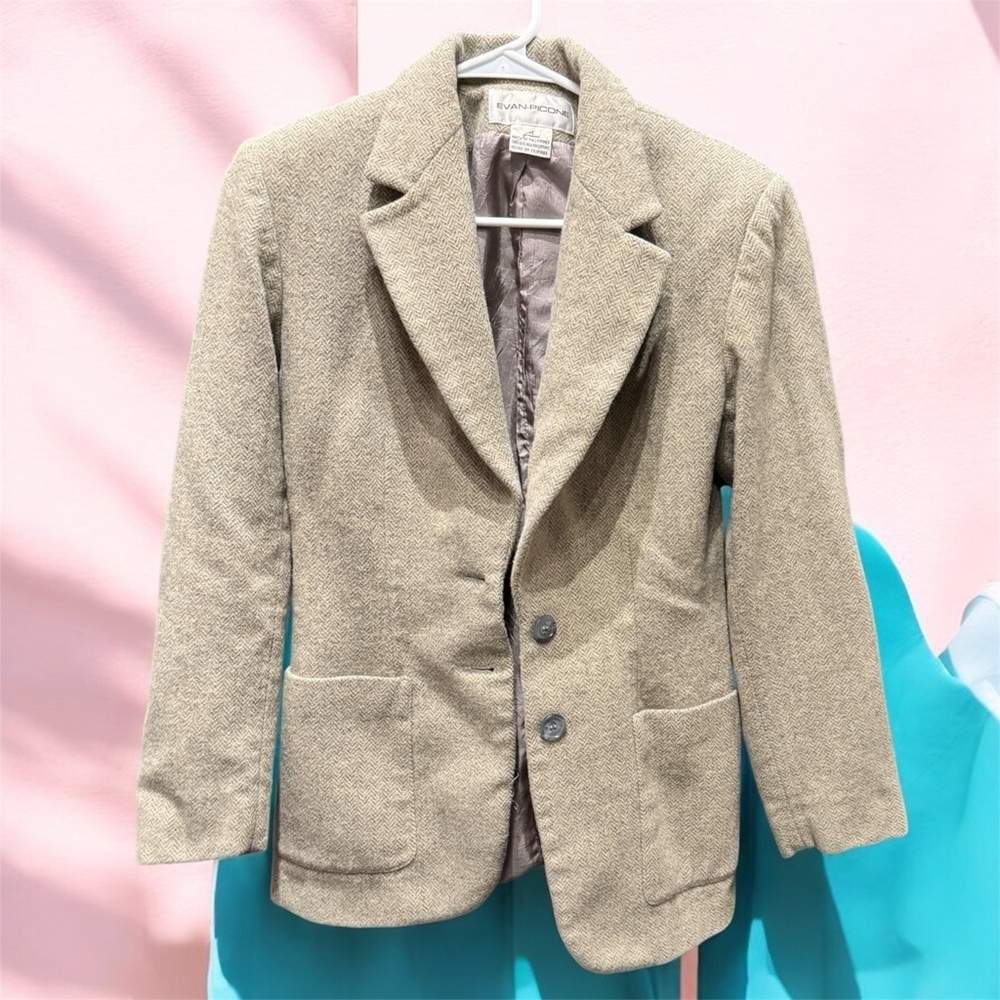 Evan picone wool Tan Blazer size 4